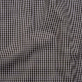 Cotton Shirting - Gray and Brown Mini Windowpane Check - Deadstock