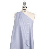 Cotton Oxford Shirting - Bright Blue and White Checks - Deadstock