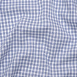 Cotton Oxford Shirting - Bright Blue and White Checks - Deadstock