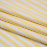Cotton Oxford Shirting - Sunny Yellow and White Stripes - Designer Deadstock