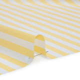 Cotton Oxford Shirting - Sunny Yellow and White Stripes - Designer Deadstock