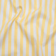 Cotton Oxford Shirting - Sunny Yellow and White Stripes - Designer Deadstock
