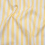Cotton Oxford Shirting - Sunny Yellow and White Stripes - Designer Deadstock