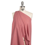 Cotton Shirting - Red, Navy and White Check Plaid - Deadstock
