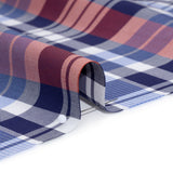 Cotton Twill Shirting - Blue, Red and Navy Plaid - Deadstock
