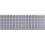 Cotton Shirting - Midnight Navy, Greige and White Plaid - Deadstock