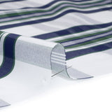 Cotton Oxford Shirting - Navy, Dark Green and White Plaid - Deadstock