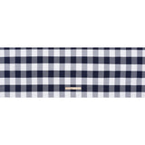 Cotton Oxford Shirting - Dark Blue and White Buffalo Check - Deadstock