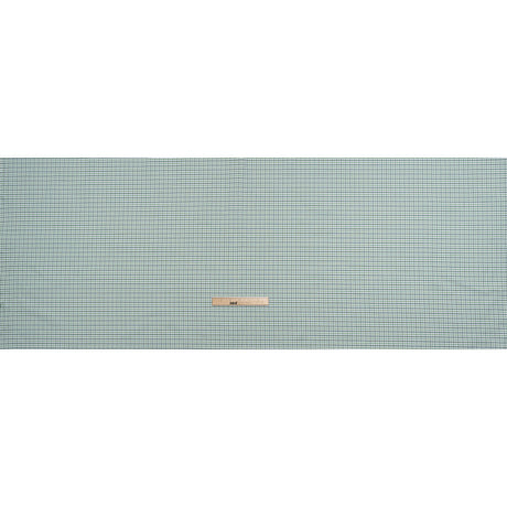 Cotton Oxford Shirting - Sage, Mint Green and White Tattersall Check - Deadstock