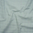 Cotton Oxford Shirting - Sage, Mint Green and White Tattersall Check - Deadstock