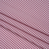 Cotton Shirting - Mulberry Pink and White Gingham Check - Deadstock