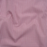 Cotton Shirting - Mulberry Pink and White Gingham Check - Deadstock