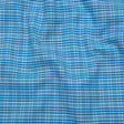 Cotton Oxford Shirting - Bright Blue and White Plaid - Designer Deadstock