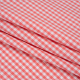 Cotton Oxford Shirting - Bubblegum Pink and White Gingham Checks - Deadstock