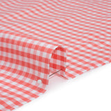 Cotton Oxford Shirting - Bubblegum Pink and White Gingham Checks - Deadstock