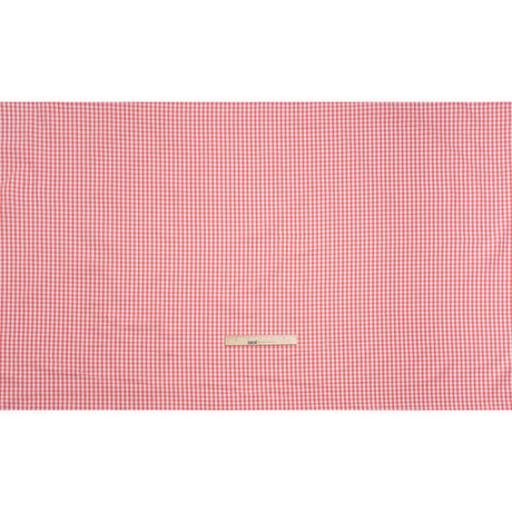 Cotton Oxford Shirting - Bubblegum Pink and White Gingham Checks - Deadstock