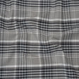 Cotton Oxford Shirting - Black, Gray and White Plaid - Deadstock