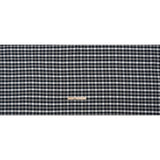 Cotton Oxford Shirting - Navy, Gray and White Checks - Deadstock