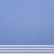 Cotton Oxford Shirting Panel - Blue and White Stripe Border - Deadstock