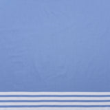 Cotton Oxford Shirting Panel - Blue and White Stripe Border - Deadstock