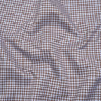 Cotton Herringbone Twill Shirting - Brown and Pale Blue Checks - Deadstock