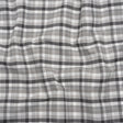 Cotton Oxford Shirting - Charcoal, Gray and White Plaid - Deadstock