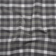 Cotton Oxford Shirting - Gray and White Checks - Deadstock