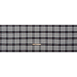 Cotton Oxford Shirting - Black, White and Red Plaid - Deadstock