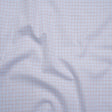 Cotton Twill Shirting - Pastel Blue, White and Burgundy Tattersall Check-Like Plaid - Deadstock
