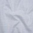Cotton Twill Shirting - Light Blue, White and Black Tattersall Check-Like Plaid - Deadstock