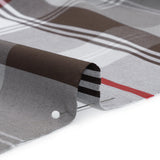 Cotton Shirting - Brown, Red and White Plaid - Deadstock