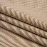 Cotton Top-Weight Woven - Cream and Tan Candy Stripes - Deadstock