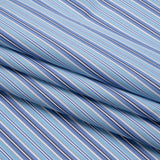 Cotton Poplin - Blue, Sky and White Stripes - Deadstock