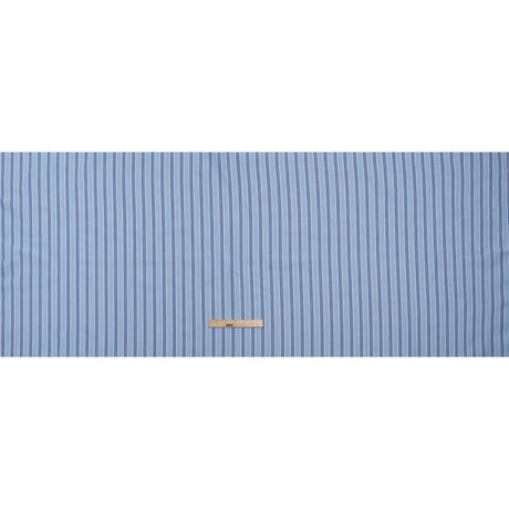 Cotton Poplin - Blue, Sky and White Stripes - Deadstock