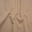 Stretch Cotton Sateen - Light Brown and White Pinstripes - Deadstock