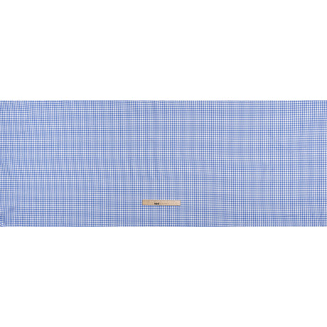 Cotton Twill Shirting - Country Blue and White Gingham Check - Deadstock