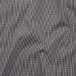 Cotton Twill - Gray, Black and White Striped Checks - Deadstock