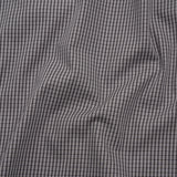 Cotton Twill - Gray, Black and White Striped Checks - Deadstock