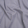 Cotton Shirting - Blue, Brown and White Stripes - Designer Deadstock