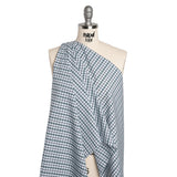 Cotton Shirting - Green, Black and White Plaid - Deadstock