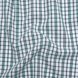 Cotton Shirting - Green, Black and White Plaid - Deadstock