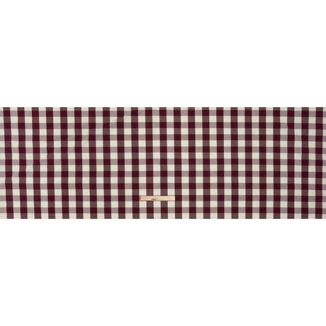 Cotton Shirting - Burgundy and Cream Buffalo Check - Deadstock