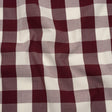 Cotton Shirting - Burgundy and Cream Buffalo Check - Deadstock