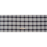 Cotton Oxford Shirting - Midnight Navy, Light Gray and Red Plaid - Deadstock