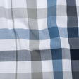 Cotton Shirting - Navy, Blue and Gray Big Plaid - Deadstock