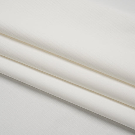 Cotton Twill - White on White Stripes - Deadstock