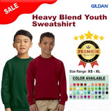 Gildan® Heavy Blend Crewneck Youth Long Sleeve Sweatshirt