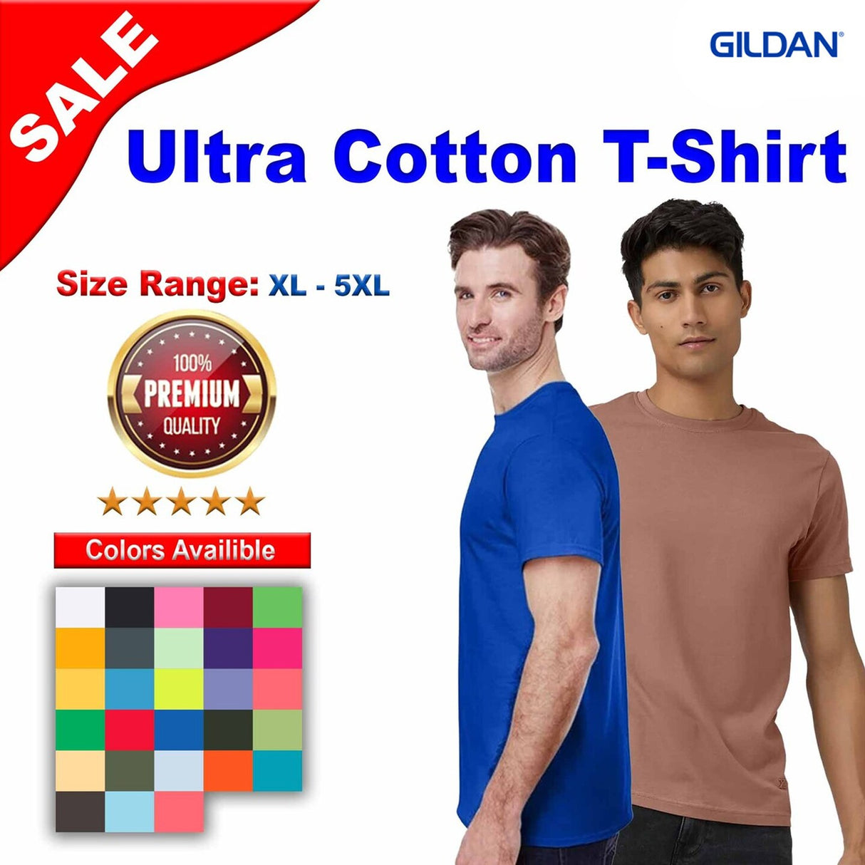 Gildan® Ultra Cotton Crewneck Short Sleeve T-Shirt