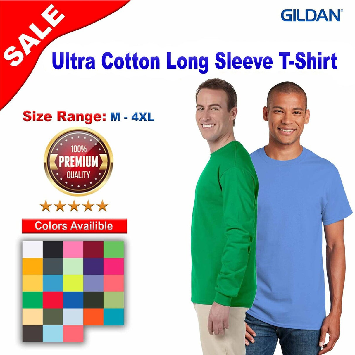 Gildan® Crew Long Sleeve Ultra Cotton Long Sleeve T-Shirt