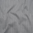 Stretch Cotton and Polyester Jacquard - Black and White Fluffy Flowers - Deadstock